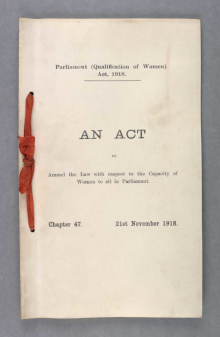 parliament-qualifications-of-women-act-1918